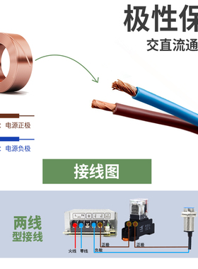 极电气磁铁感应传感器常开M12磁性接近开关常闭M18干簧管磁控开关