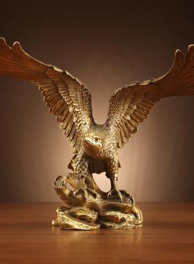 纯铜大鹏展翅摆件老鹰大展宏图家居办公室装饰品公司开业乔迁礼品