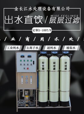0.5-100吨 超纯水设备商用自来水RO反渗透水处理设备工业净化系统