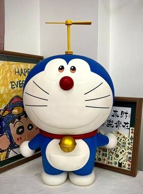 竹蜻蜓哆啦a梦47cm高大号手办彩盒包装节日礼物居家摆件