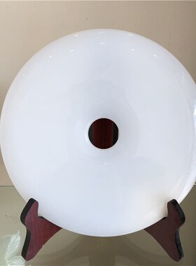 天然纯白玉石平安扣摆件玉扣怀古玉器玉璧家居玄关办公室装饰礼品