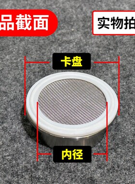 滤网快装食品级四氟 带过滤网卡箍垫片快装密封圈PTFE带网密封垫