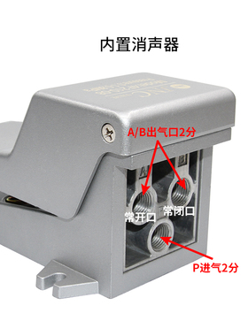 气动开关脚踏阀FV-320二位五通踩换向气缸阀门控制4F21008锁ST402