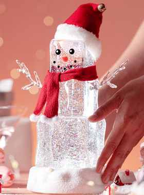 耶诞节姜饼人音乐盒飘雪水晶球儿童生日礼物女孩女童礼品桌面摆件
