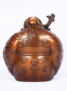 紫铜《寿星公》摆件老寿星老人祝寿礼品装饰品铜工艺品家居饰品