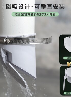 110pvc排水管闭合防臭器横管外套160化粪池排污出水口防返水地漏