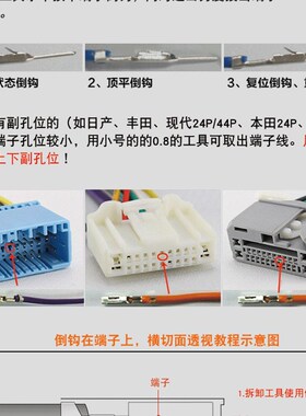 汽车连接器便捷端子退针器退线拔出工具硬钢线束插头取针器挑针