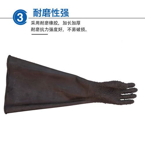 喷砂机专用手套左手右手单卖加厚耐磨帆布橡胶合成手动喷沙机配件 - 图2