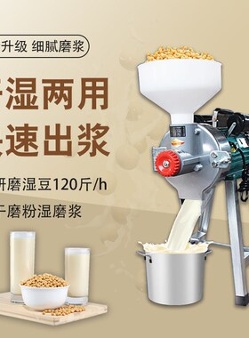 商用磨粉磨浆机干湿两用家用打浆机小型肠粉米浆电石磨豆浆豆腐机