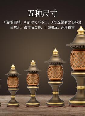 佛前供灯led长明灯插电一对供佛灯全铜家用佛堂供奉仙家招财神灯