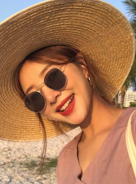 刘仁娜同款墨镜女级感ins夏季防晒2021小脸款拍照防紫外线冬季