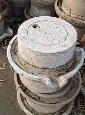民俗怀旧小石磨老石磨青石石磨手工石磨老物件怀旧收藏装饰摆件