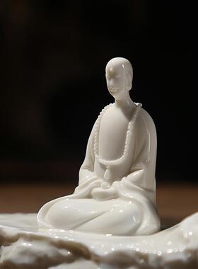东方泥土《一花一世界》德化白瓷艺术 陶瓷工艺品禅意装饰品摆件