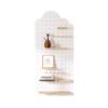 Solid wood hole board entry wall storage rack entrance living room hanging board partition wooden study storage rack display rack