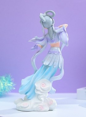 敦煌飞天舞摆件国潮汉服女孩茶室装饰家居玄关客厅电视柜酒柜摆设