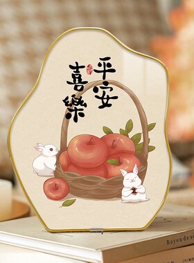 柿柿如意摆件家居饰品客厅电视酒柜装饰桌面字画摆台乔迁新居送礼
