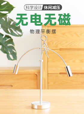 励志不倒翁铁人平衡摇摆趣味办公桌面减压举重摆件创意节日小礼品