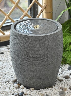 简约轻奢流水摆件现代极简欧式客厅加湿器招财喷泉造景公司开业礼