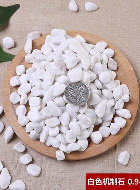 盆栽白色石子石头大鹅卵石庭院铺路铺地小白石头造景景观白石子