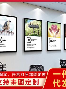 办公室挂画公司装饰画企业文化墙励志标语壁画会议室工作室墙画