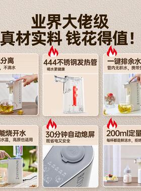 罗娅便携即热式饮水机旅行加热烧水壶家用桌面台式迷你速热饮水器