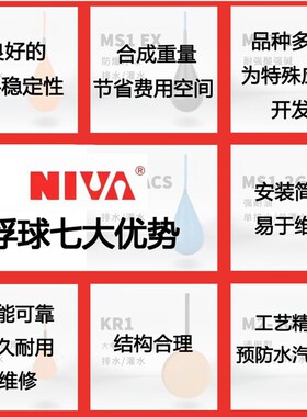 NIVA正品电缆浮球液位计开关耐高温耐腐耐酸化工电镀排供水泵MS1C
