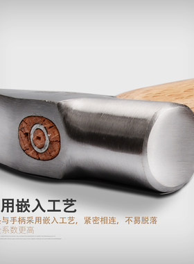 木柄银匠锤 手工锻打圆头锤高碳钢锻造打银锤首饰锻敲专用短柄锤