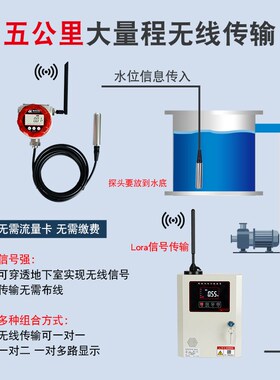 无线水位控制器水池水箱显示器报警仪表静压液位计传感器远程智能