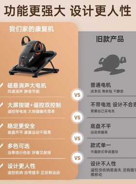 老人偏瘫康复训练器材电动脚踏车上下肢无力手腿部家用卧床脚蹬车