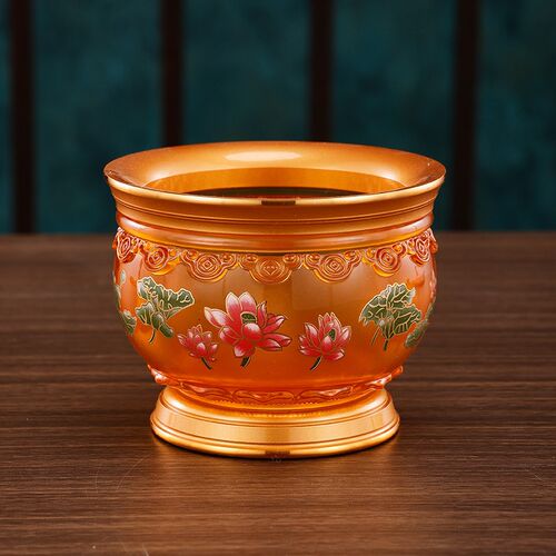 供碗 供素菜聚宝碗佛桌圣水杯家用佛前贡品碗小斋碗供具琉璃供杯 - 图2