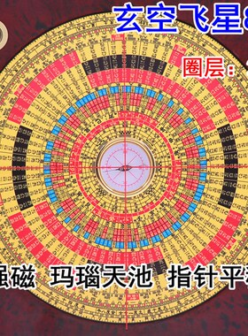 新款崇道堂李居明8寸789运玄空盘八寸七八九运玄空飞星风水罗盘
