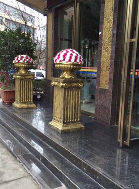 罗马柱底座路引花盆花架摆件展示台婚庆模型道具柱头欧式装饰摆设