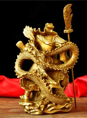 纯铜招财关公财神铜像摆件佛像大刀关羽关二爷武财神风水工艺品