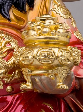 武财神赵公明佛像骑虎赵玄坛财神爷神像树脂客厅佛堂商店招财摆件
