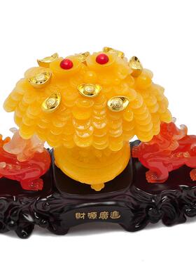 貔貅摆件招财树摇钱树发财树工艺品开业乔迁礼品客厅办公室装饰品
