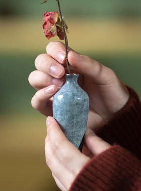 朱炳仁铜 平安喜乐彩铜花器插花花瓶家居装饰摆件创意花器