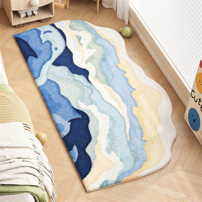 Forest moss carpet bedroom bedside blanket room thick plush floor mat ins style master bedroom bed front and under bed foot mat