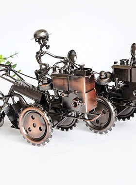 复古金属摩托车拖拉机模型创意家居饰品客厅酒柜装饰品摆件小摆设
