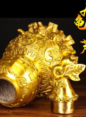 黄铜天医葫芦五黄九龟阵空心摆件客厅中式桌面八卦葫芦家居饰品
