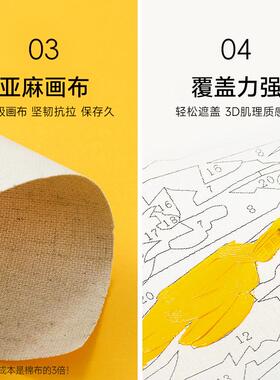 数字油画diy填充填色画手工绘画画成人涂色油画花卉肌理画 绣球花