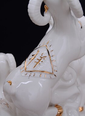 陶瓷三羊开泰羊摆件三阳开泰招财现代家居客厅玄关装饰品摆设