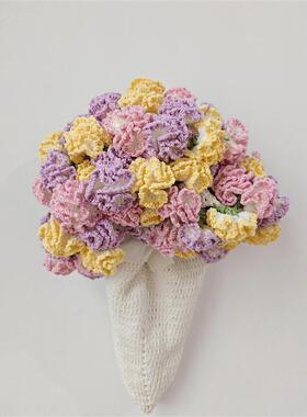 铃兰花束毯子手工编织diy材料包玫瑰花束花毯毛线钩织礼物送女友