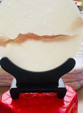 高端天然玉石平安扣山水摆件玉壁客厅玄关电视柜乔迁开业装饰礼品
