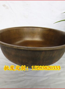 纯铜盆子黄铜盆手工盆加厚铜盆仿古盆洗脸盆足浴盆包邮铜盆结婚盆