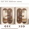 Hole board solid wood entryway storage rack hidden sliding full-length mirror dressing mirror wall-mounted entranceway fitting mirror