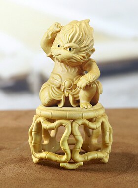黄杨木雕十二生肖手把件工艺品鼠牛虎兔龙蛇马羊猴鸡狗猪属相摆件