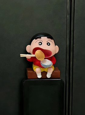 【回家大口吃饭】蜡笔小新智能门锁装饰摆件入户门家居装饰摆件