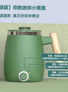 宿舍小功率烧水壶200W迷你小型迷你电热水壶煮面煮粥低功率保温壶