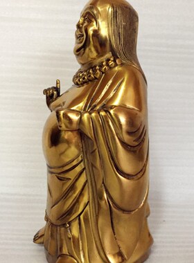 飞龙纯铜赤脚大仙赤脚金仙像佛像铜像工艺品家居摆件