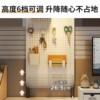 Desktop vertical hole board storage rack student dormitory desk storage shelf punch-free iron wall display rack